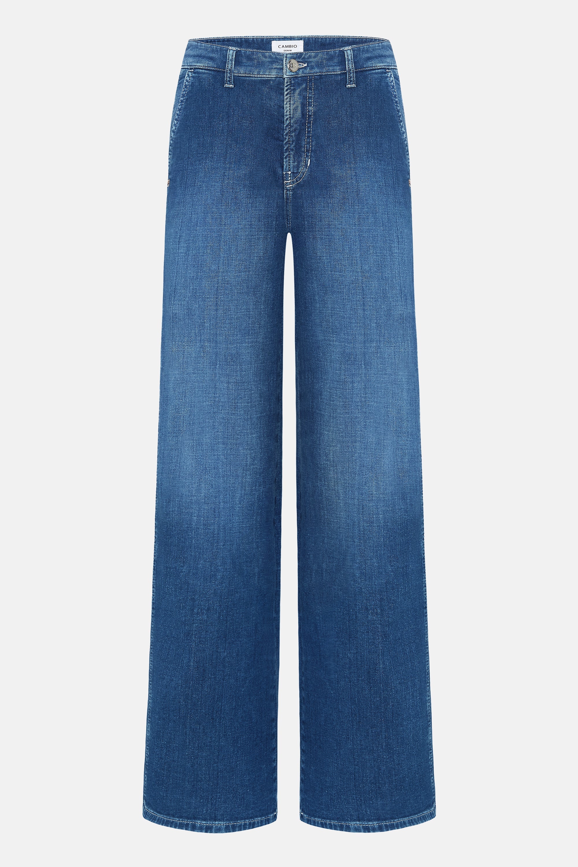Alek Wide Fit Jeans - Modern Wash by Cambio — view 5