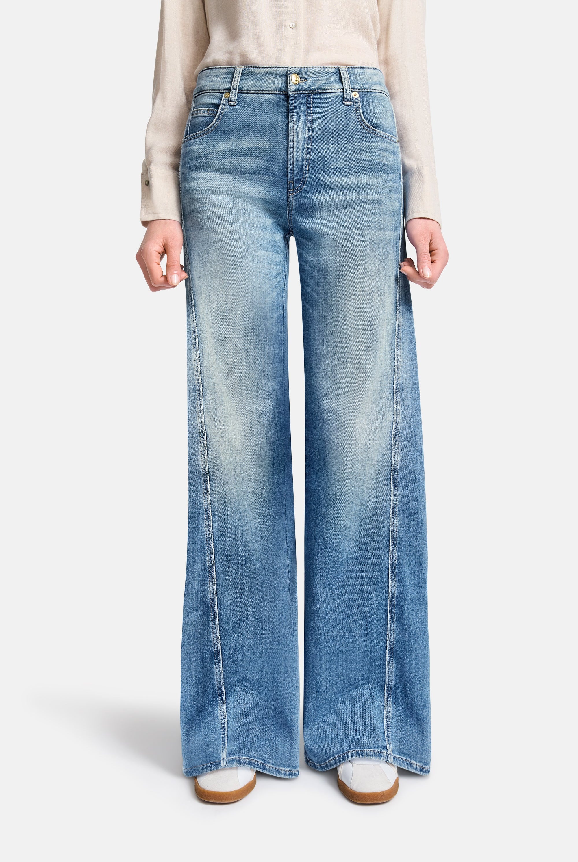 Palazzo Patch Jeans - Blue by Cambio | 25 South Boutiques