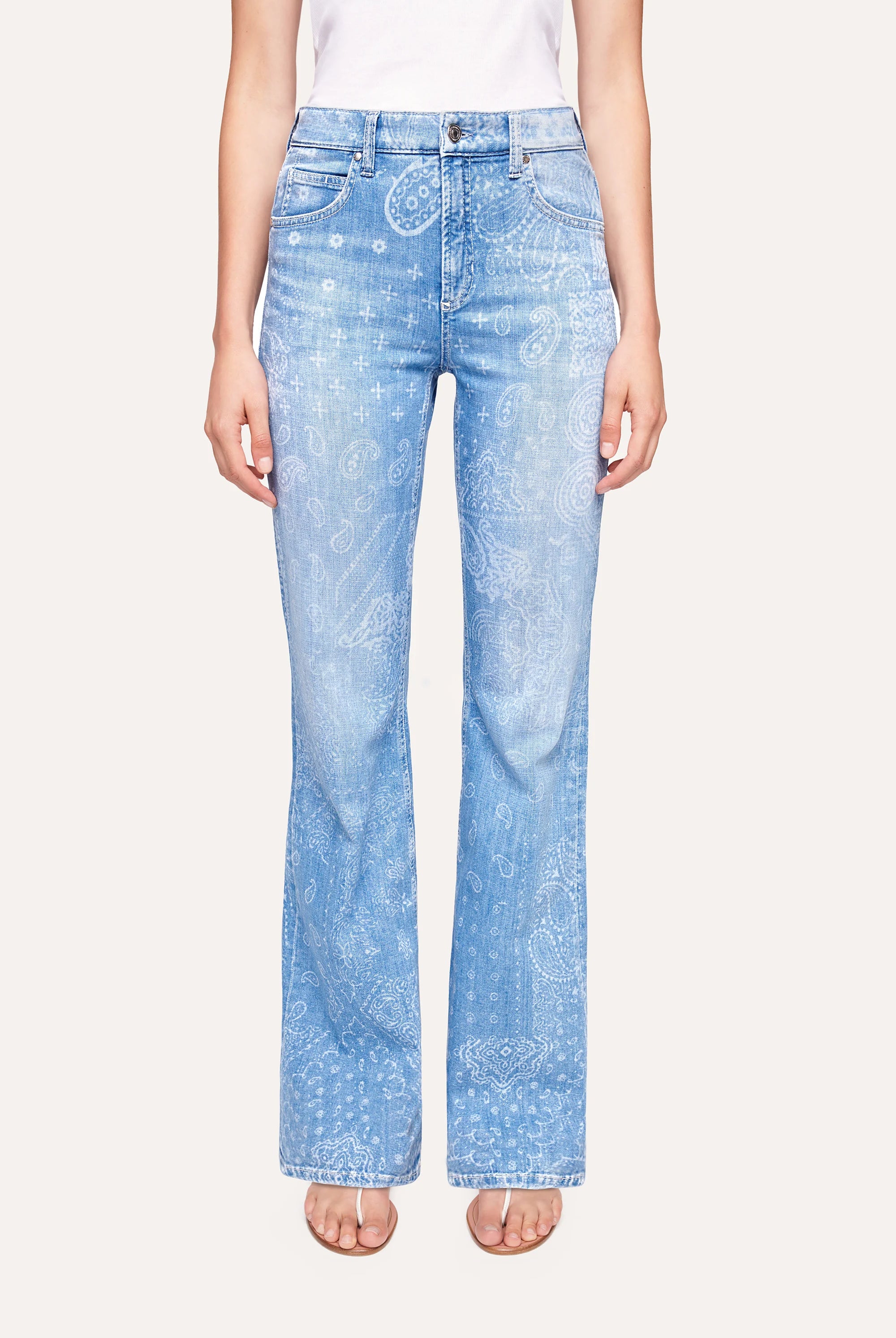 Fabienne Paisley Flared Jeans - Summer by Cambio | 25 South Boutiques