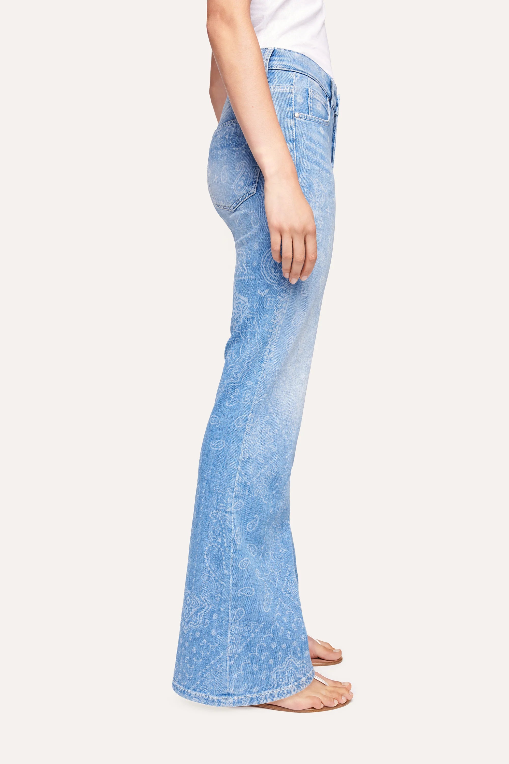 Fabienne Paisley Flared Jeans - Summer by Cambio — view 3