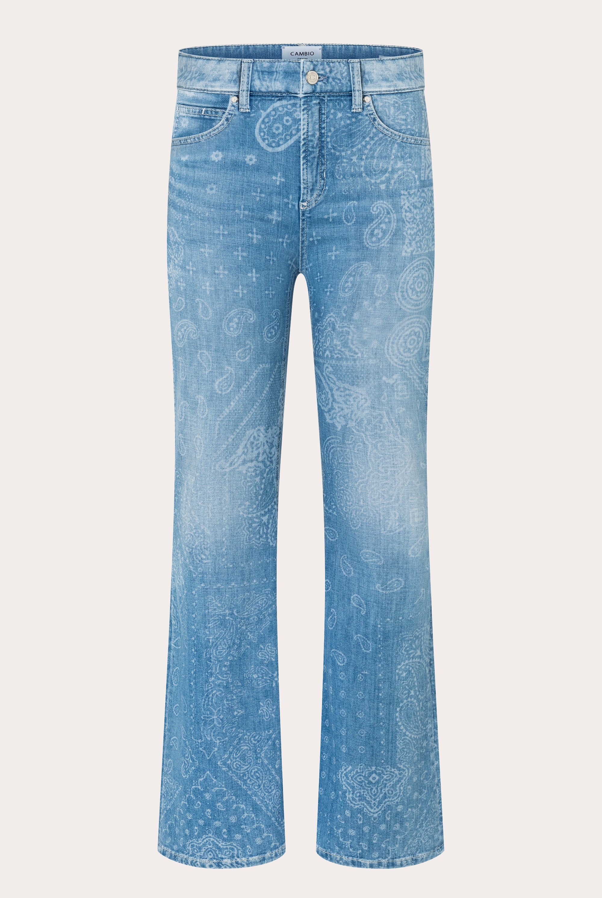 Fabienne Paisley Flared Jeans - Summer by Cambio — view 5