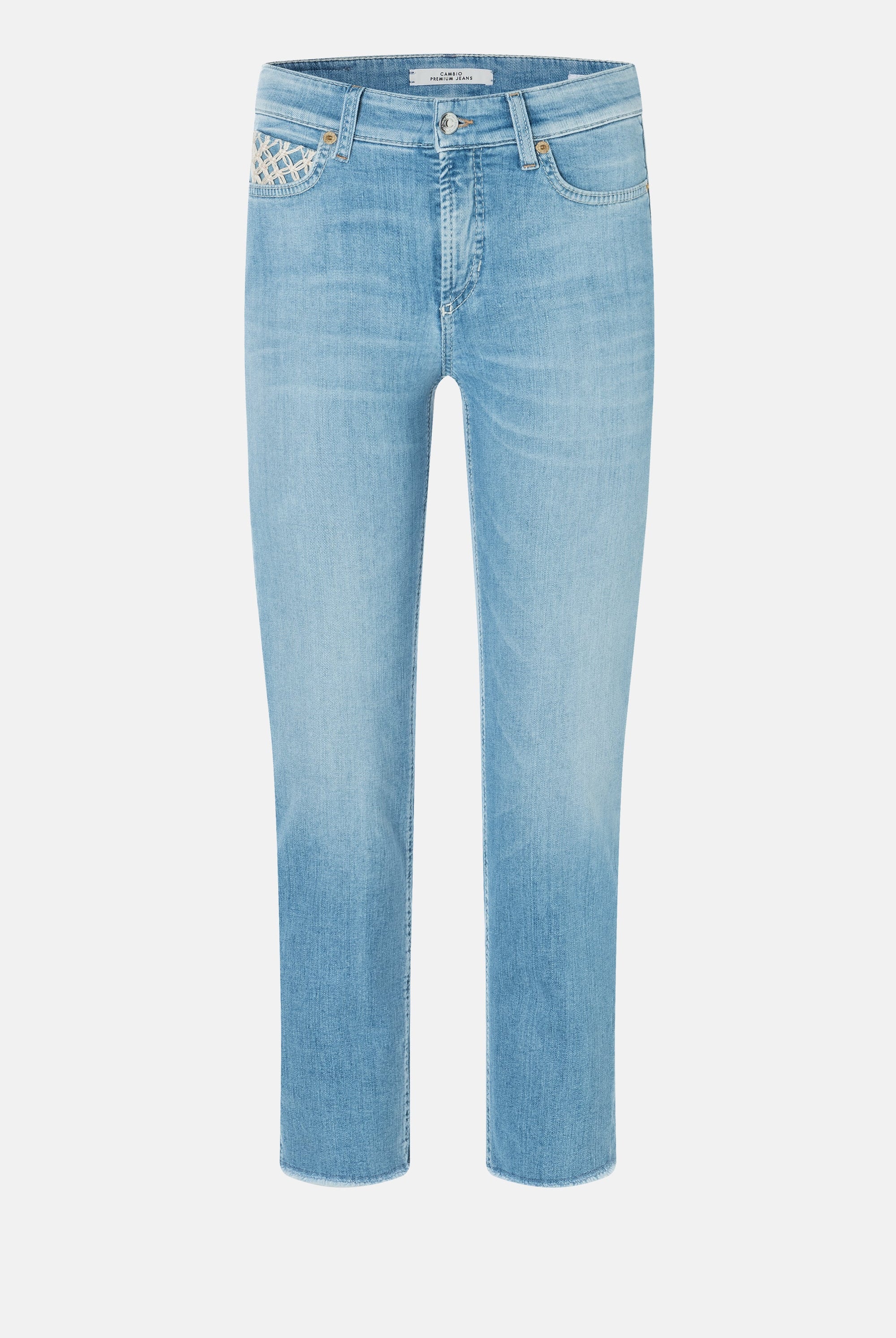 Piper Short Slim Fit Cropped Jean - Summer Bleach by Cambio — view 5