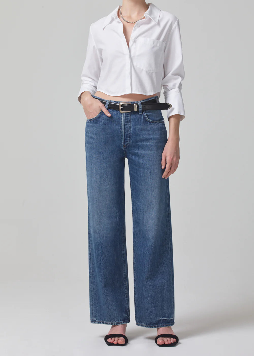 Bea Crop Top - White by Citizens of Humanity — view 5