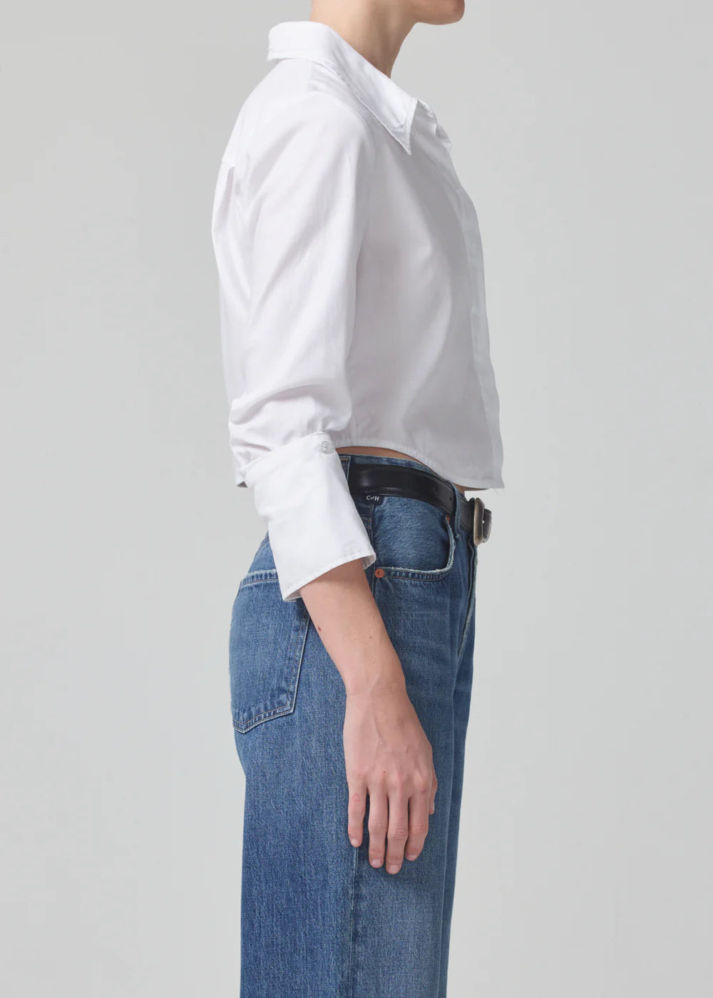 Bea Crop Top - White by Citizens of Humanity — view 3