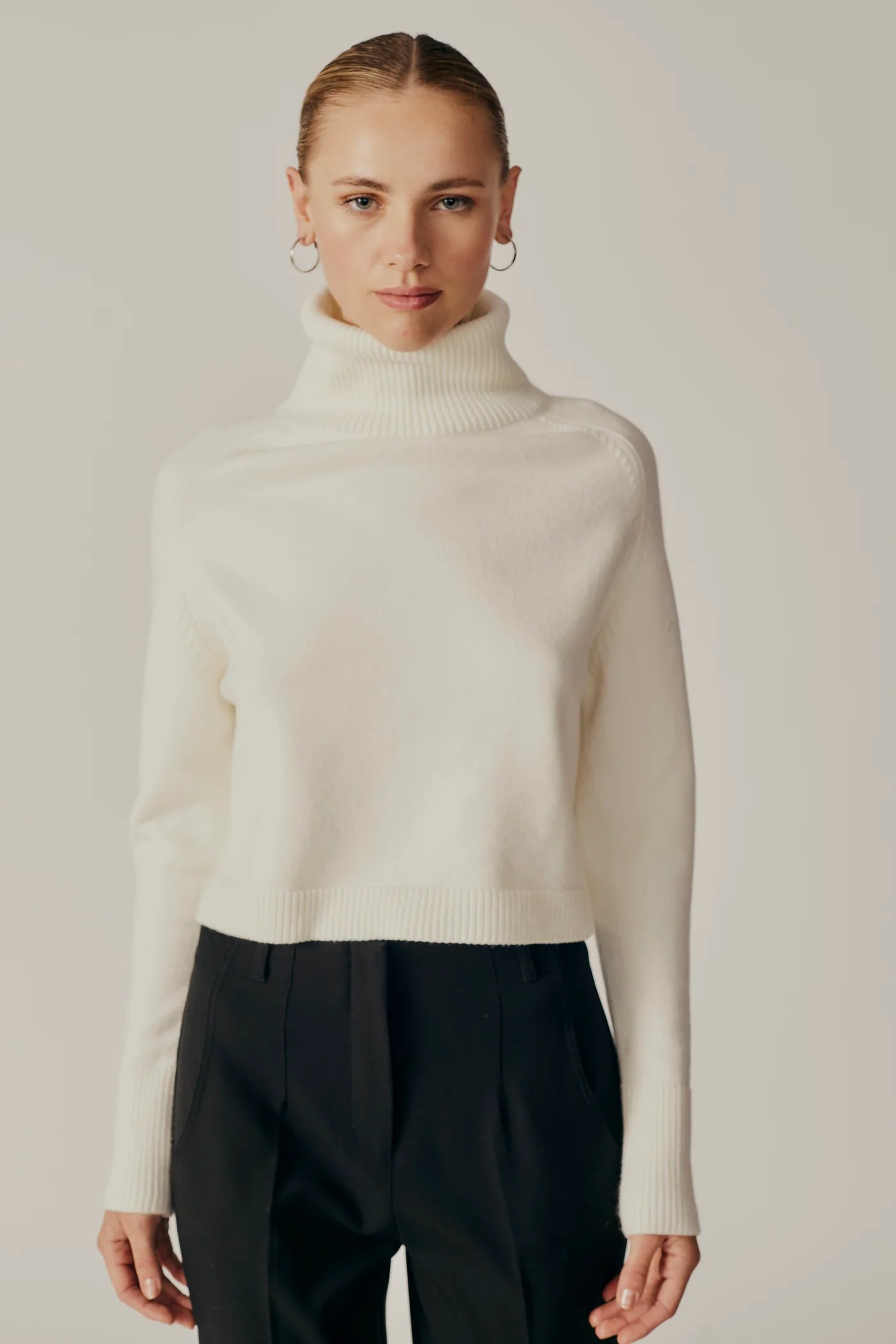 Pugliese Turtleneck Sweater - Ecru by Deluc | 25 South Boutiques