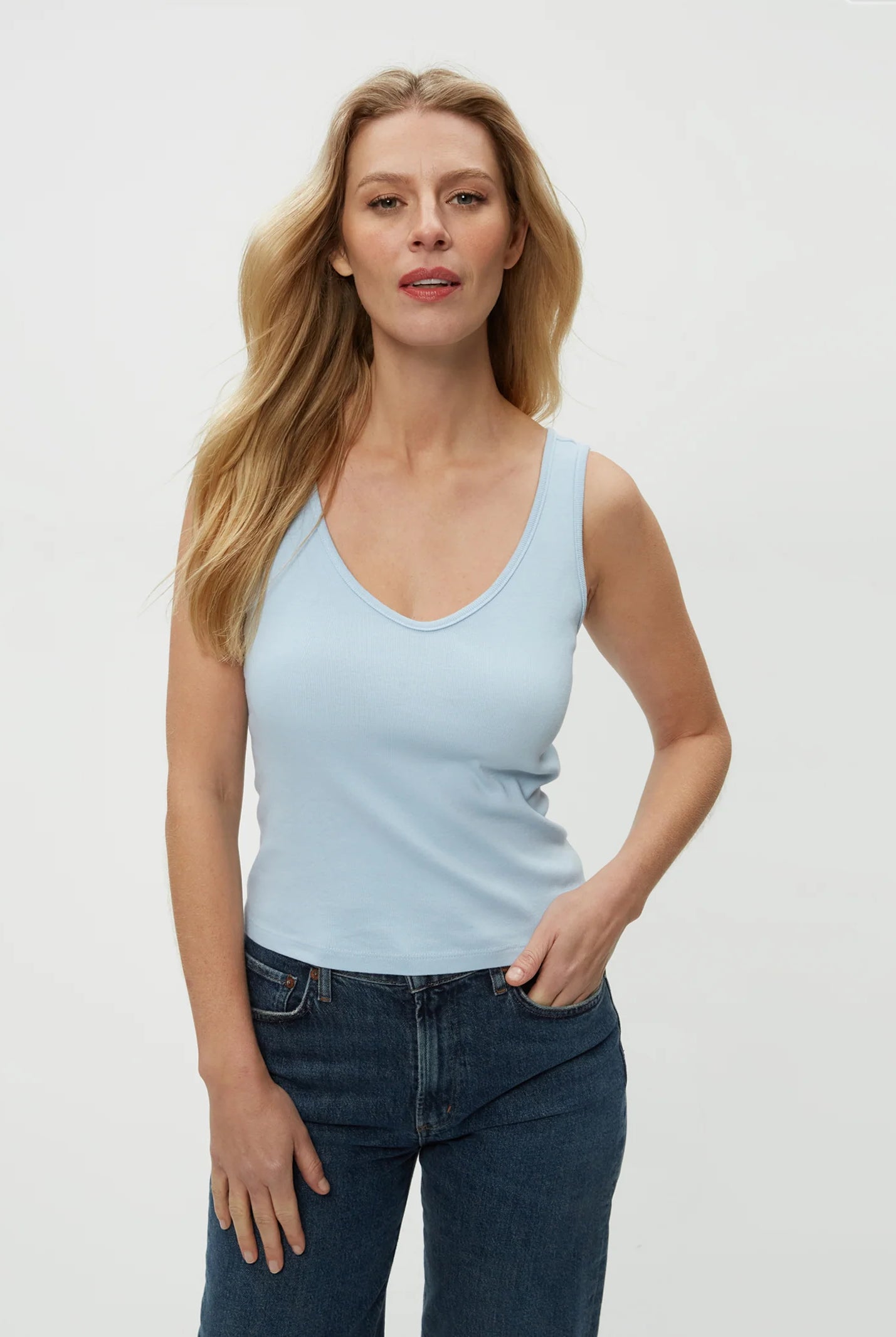 Sloan V Neck Tank - Fountain by Michael Stars | 25 South Boutiques