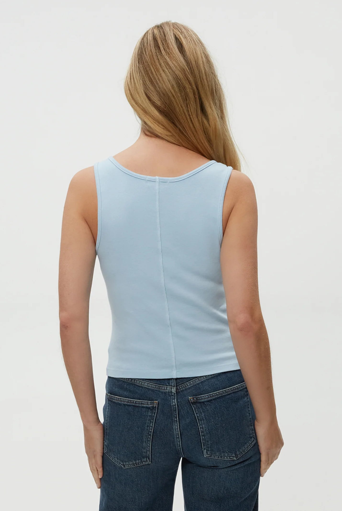 Sloan V Neck Tank - Fountain by Michael Stars — view 4