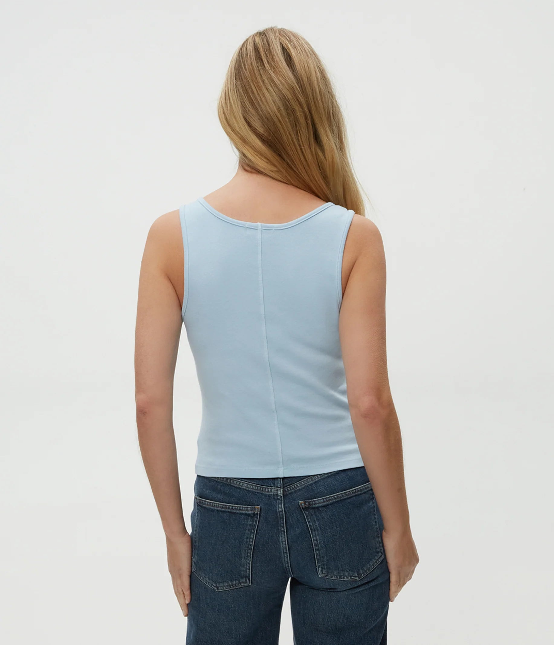 Sloan V Neck Tank - Fountain by Michael Stars — view 4