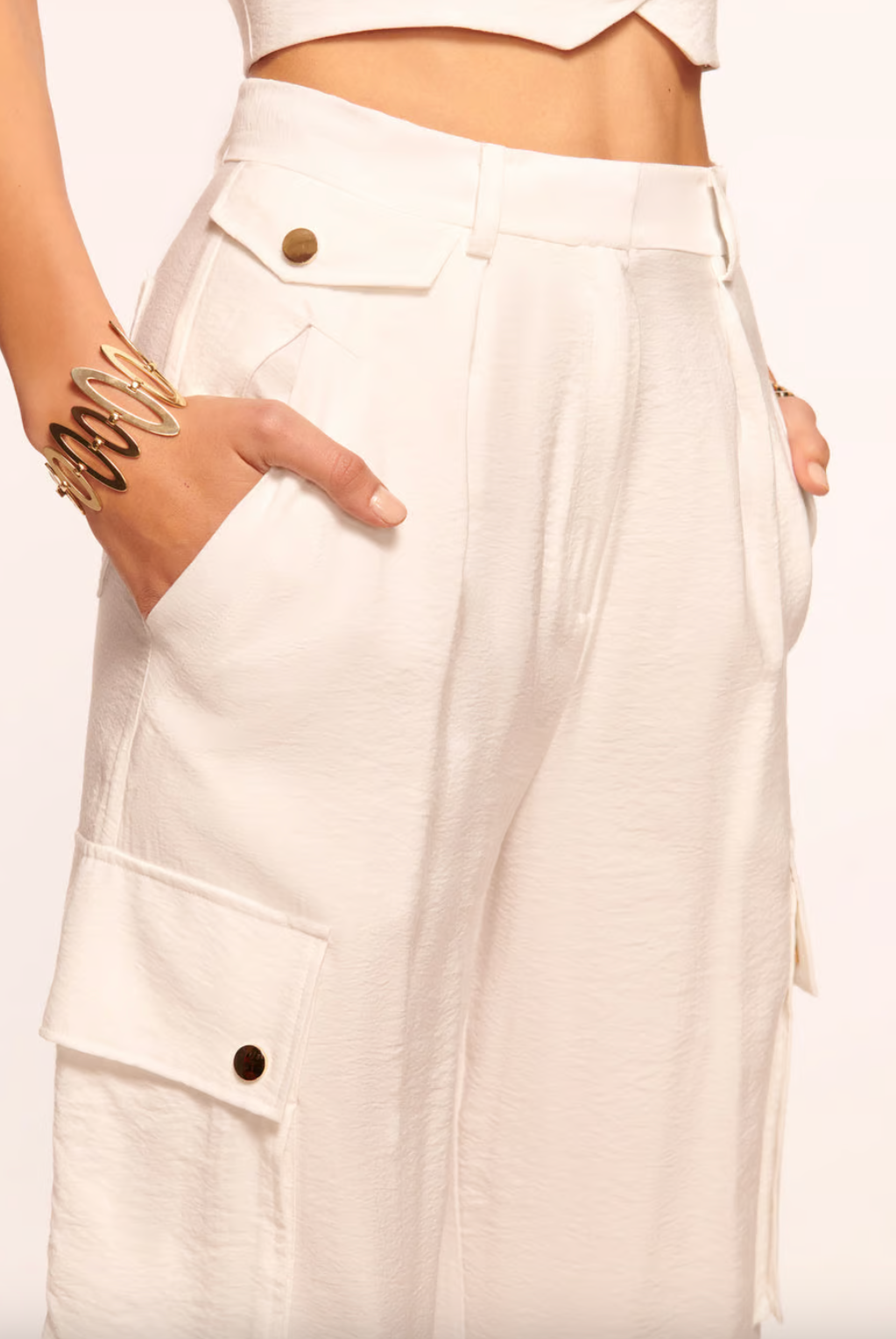 Emil Cargo Pant - Ivory by Ramy Brook — view 3
