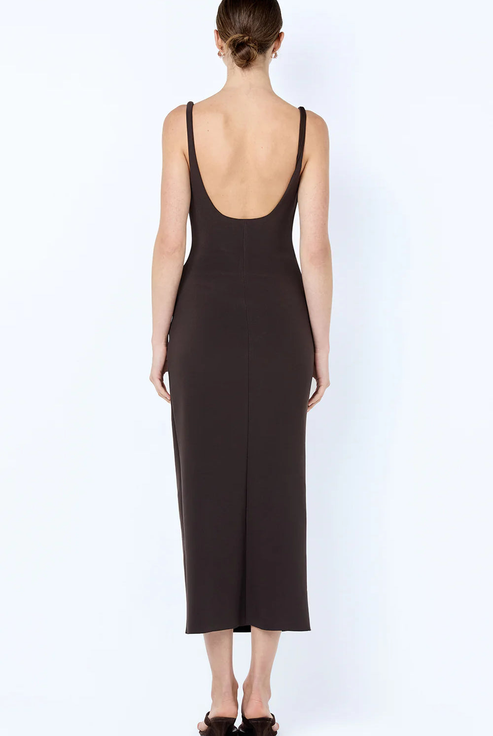 Karina Tuck Midi Dress - Espresso by Bec & Bridge — view 3