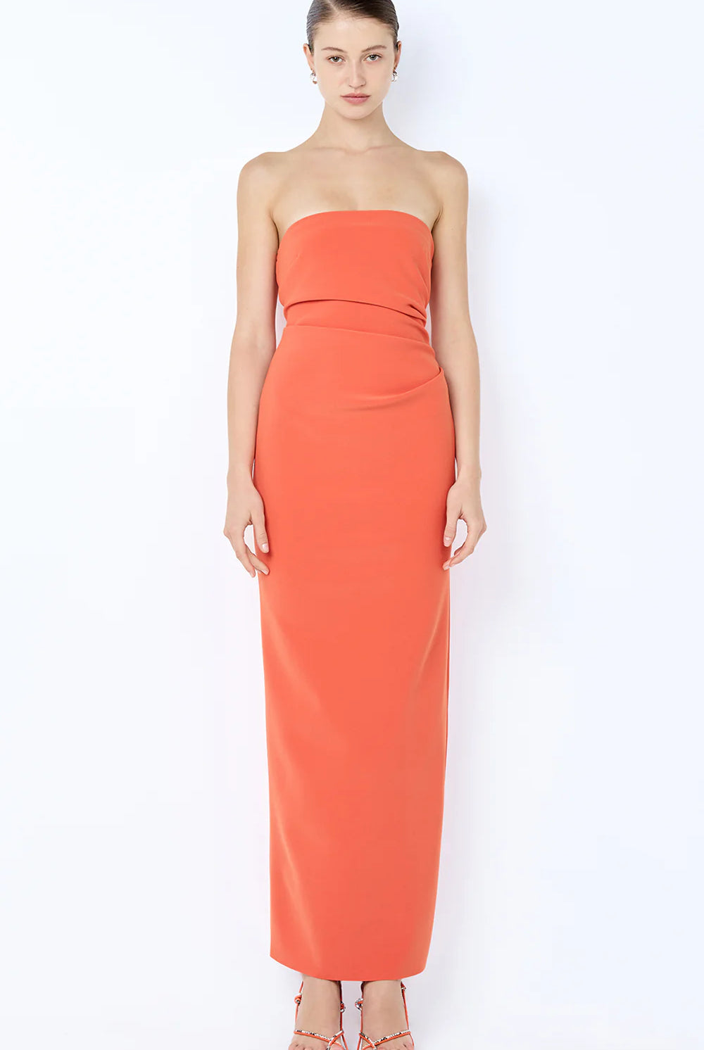 Reina Strapless Maxi Dress - Orange by Bec & Bridge | 25 South Boutiques