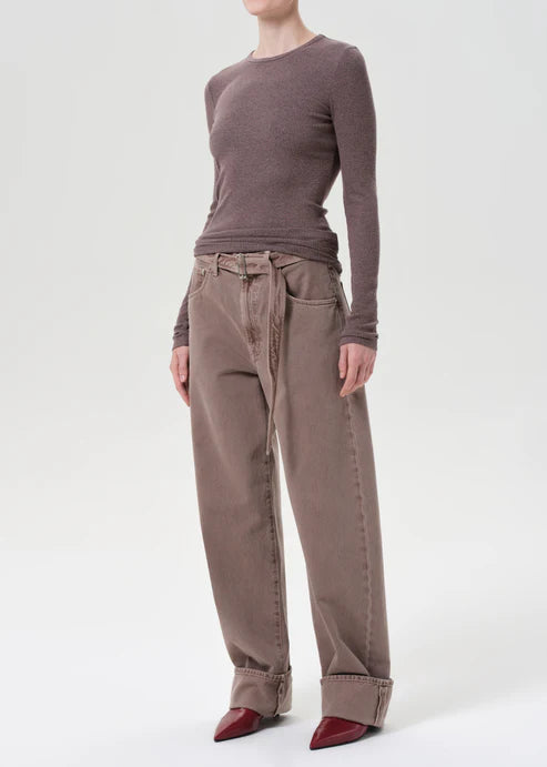 Delphi Slim Tee - Ceramic by AGOLDE — view 3