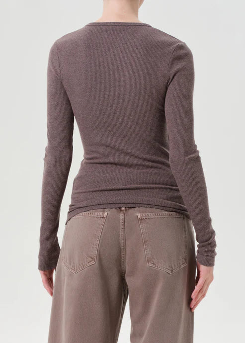Delphi Slim Tee - Ceramic by AGOLDE — view 5