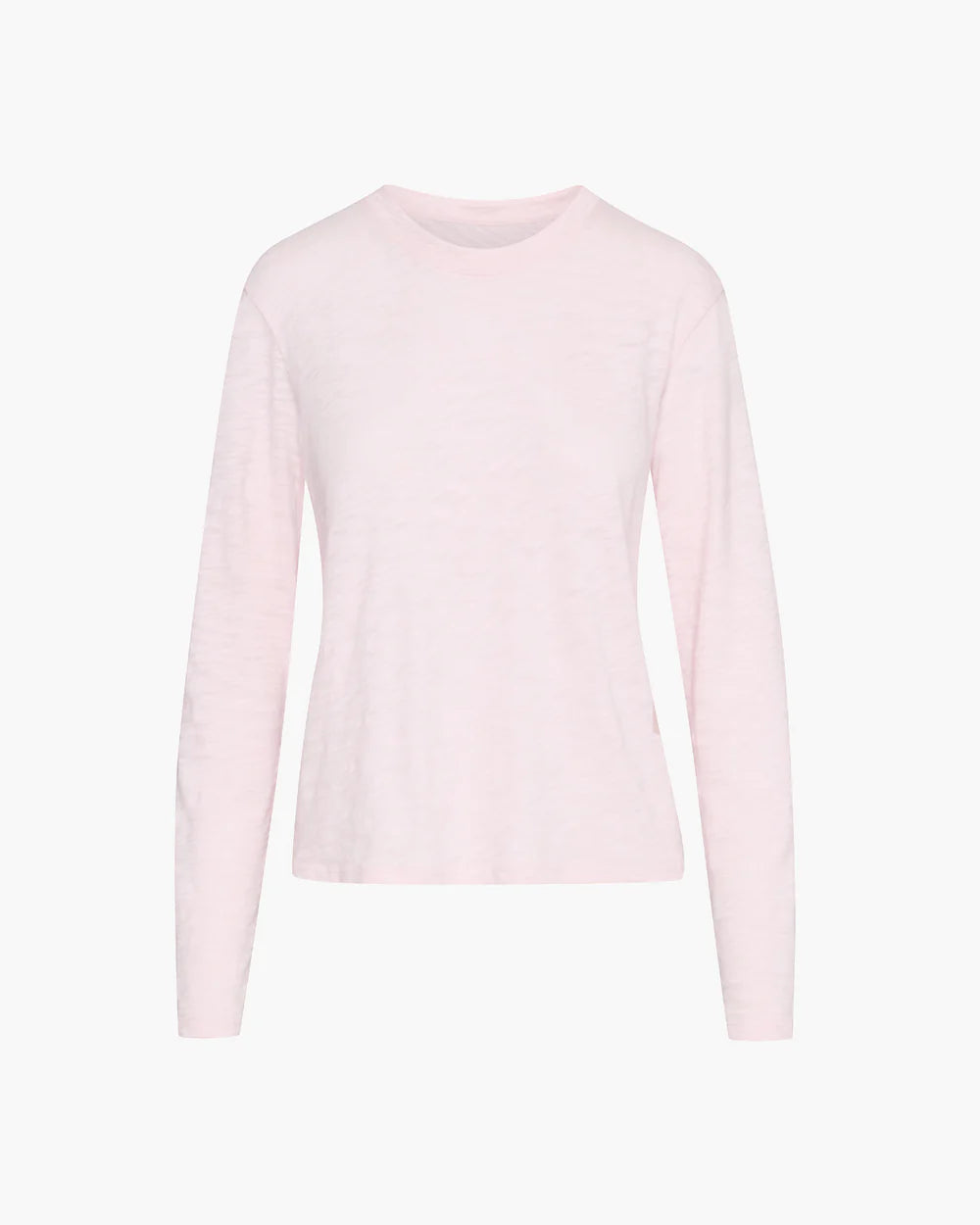 Slub Jersey Long Sleeve Crop Tee - Pink Camelia by ATM — view 4