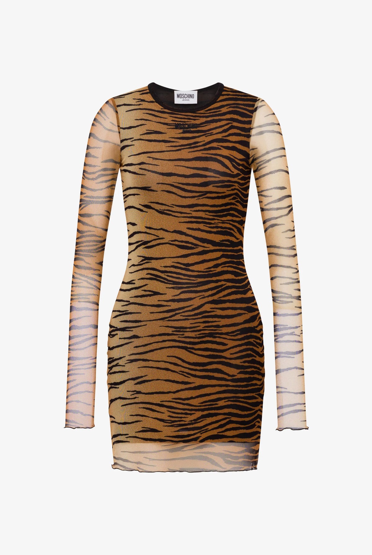 Printed Tulle Dress - Brown by Moschino — view 4