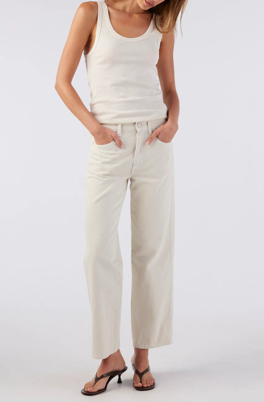 Billie Wide Straight Leg Crop Jean - Sandstone by AMO | 25 South Boutiques