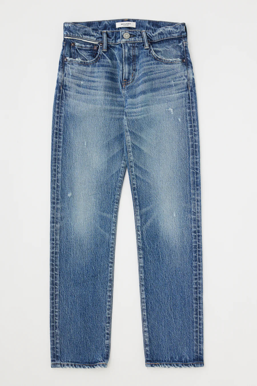 Mallard Slim Straight - Dark Blue by Moussy — view 4