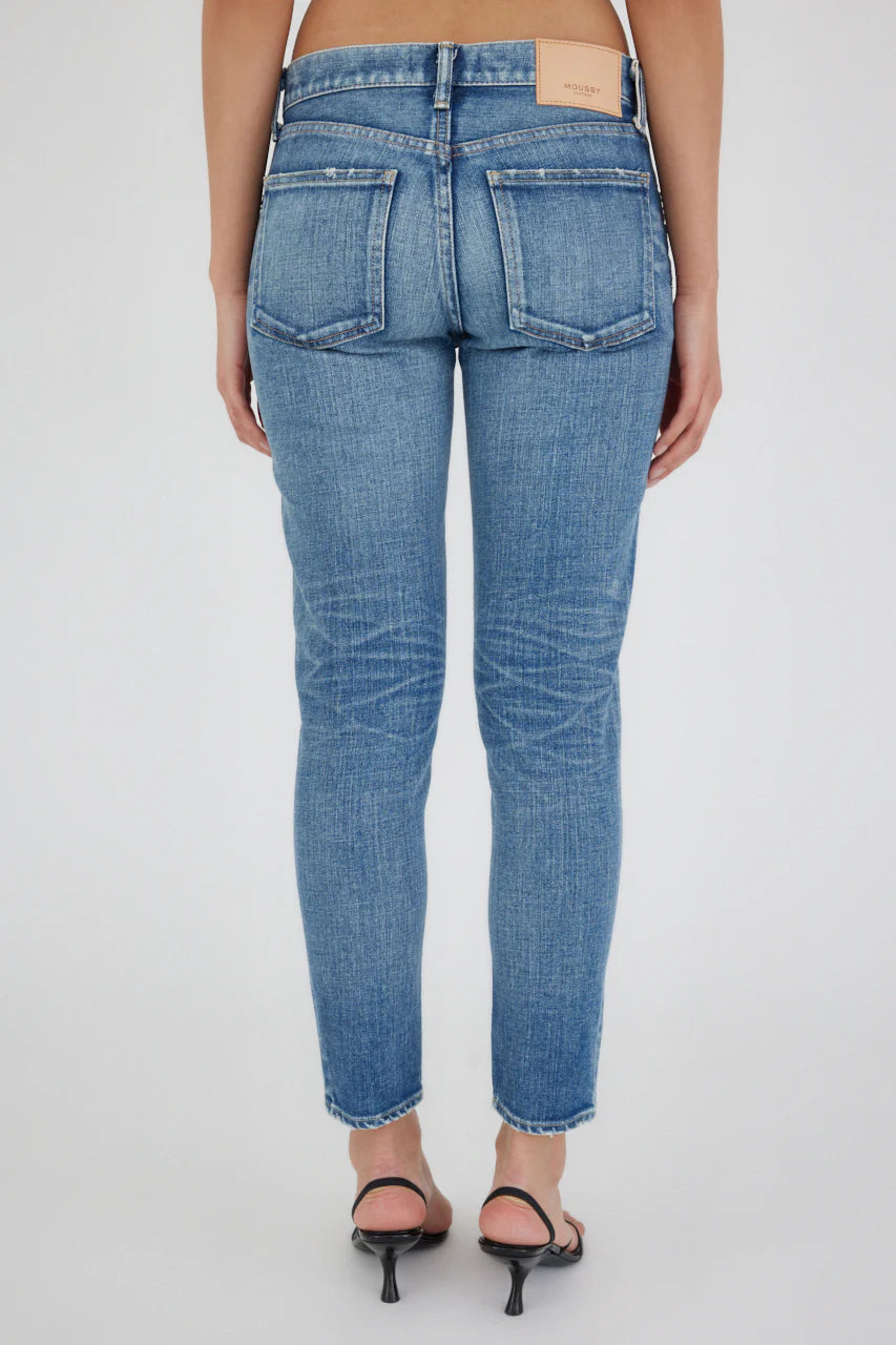 Roseleigh Skinny - Dark Blue by Moussy — view 4