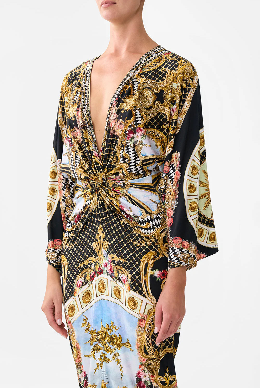 Long Split Front Twist Dress - Monarchy Mania by Camilla — alternate view