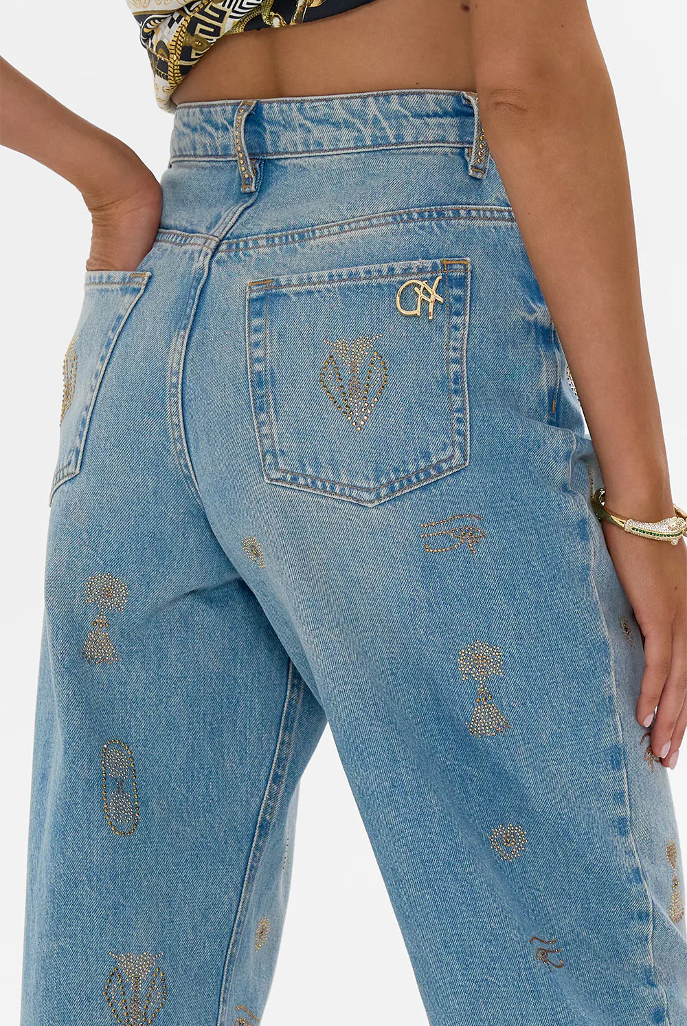 Milla Sacred Symbols Girlfriend Jean - Denim by Camilla — view 4