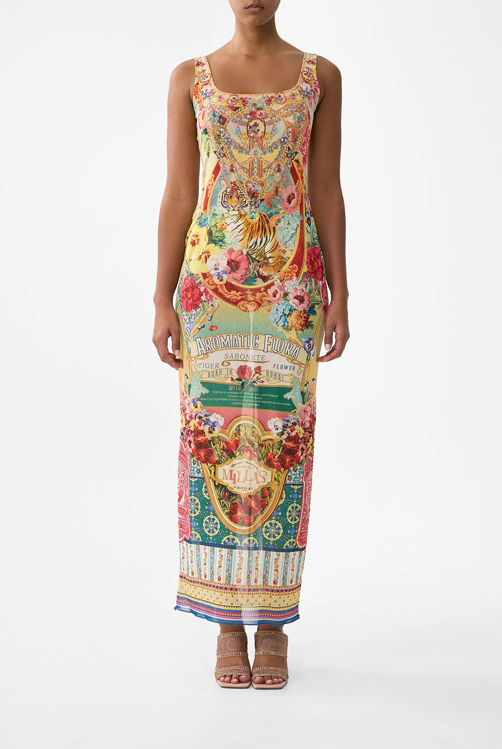 Square Neck Beach Dress - Aromatic Tiger Flower by Camilla | 25 South Boutiques