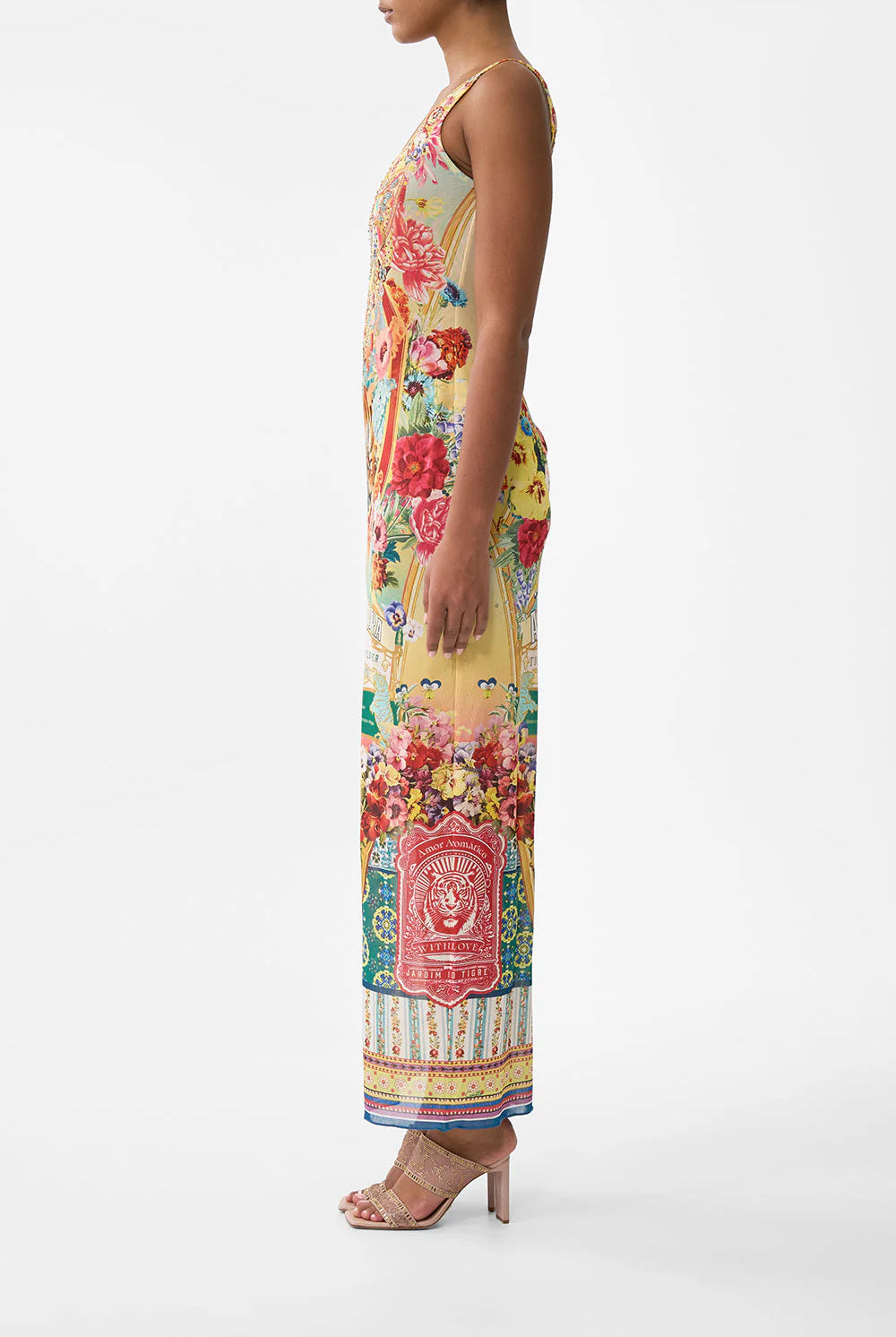 Square Neck Beach Dress - Aromatic Tiger Flower by Camilla — alternate view