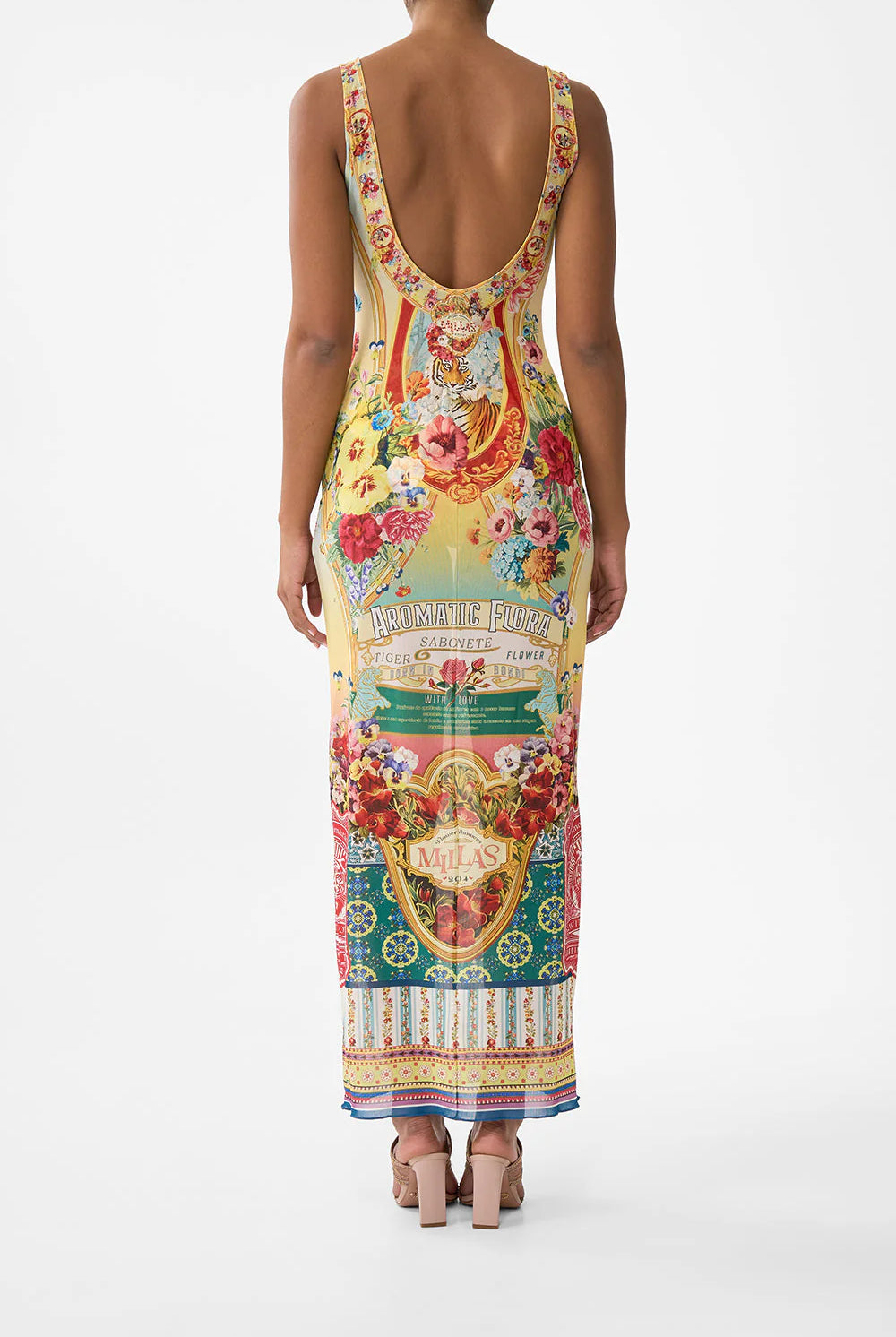 Square Neck Beach Dress - Aromatic Tiger Flower by Camilla — view 3