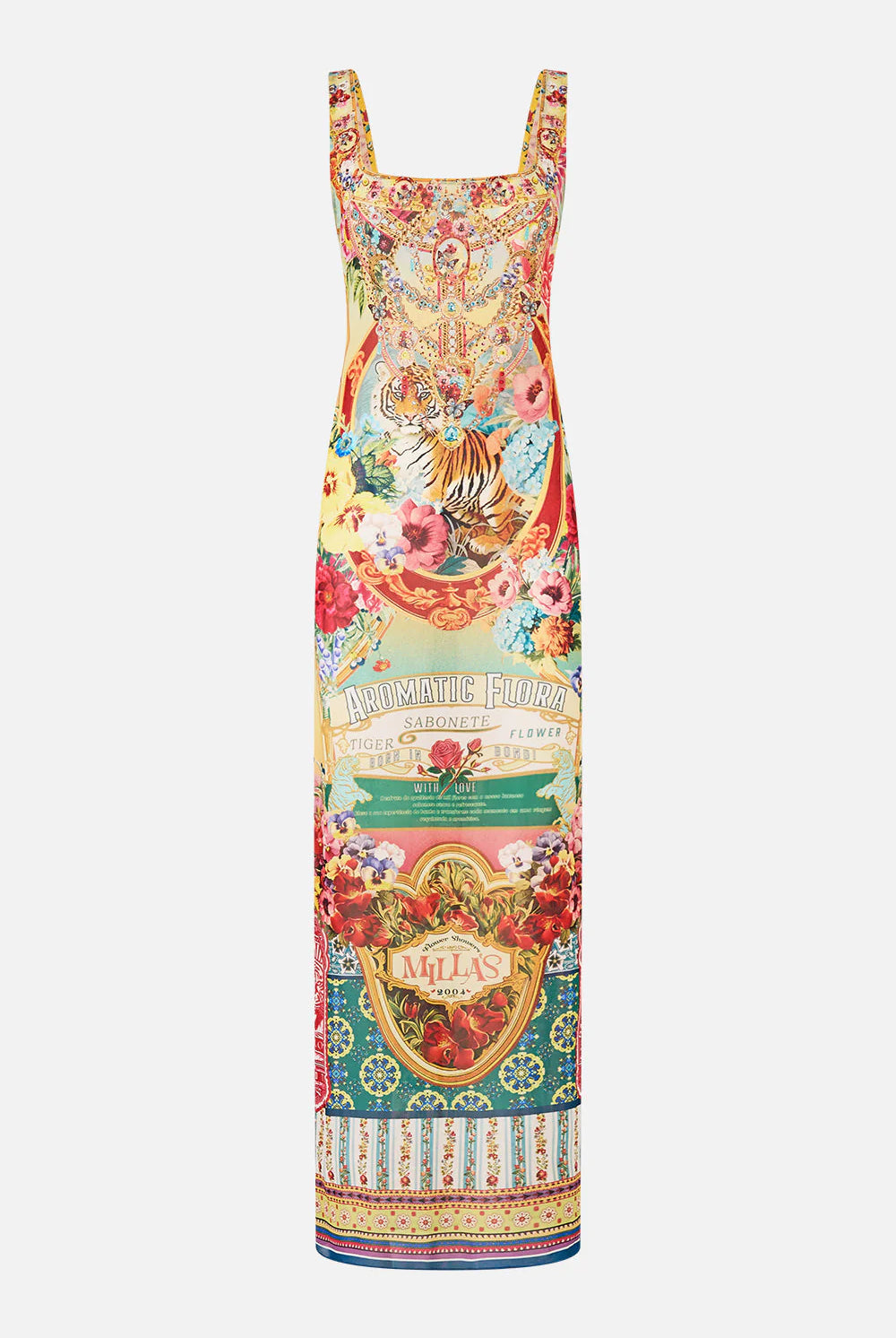 Square Neck Beach Dress - Aromatic Tiger Flower by Camilla — view 5