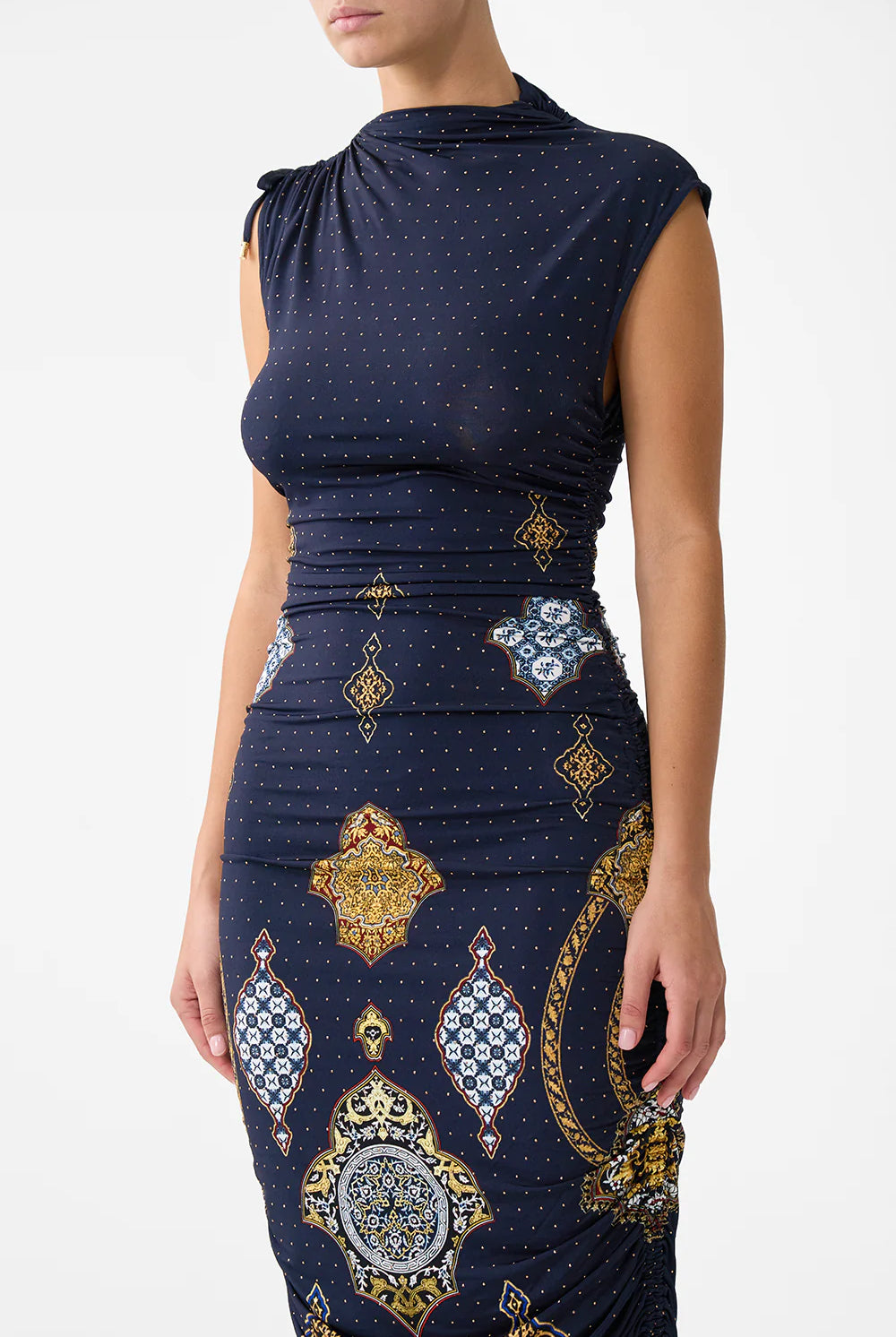 Asymmetric Ruched Jersey Dress - The Imperial Gate by Camilla — alternate view