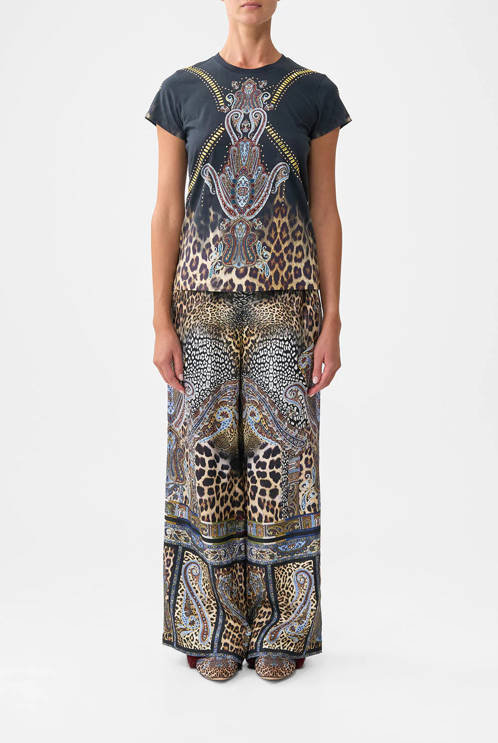 Slim Fit Round Neck Tee - Istanbul Animalia by Camilla — alternate view