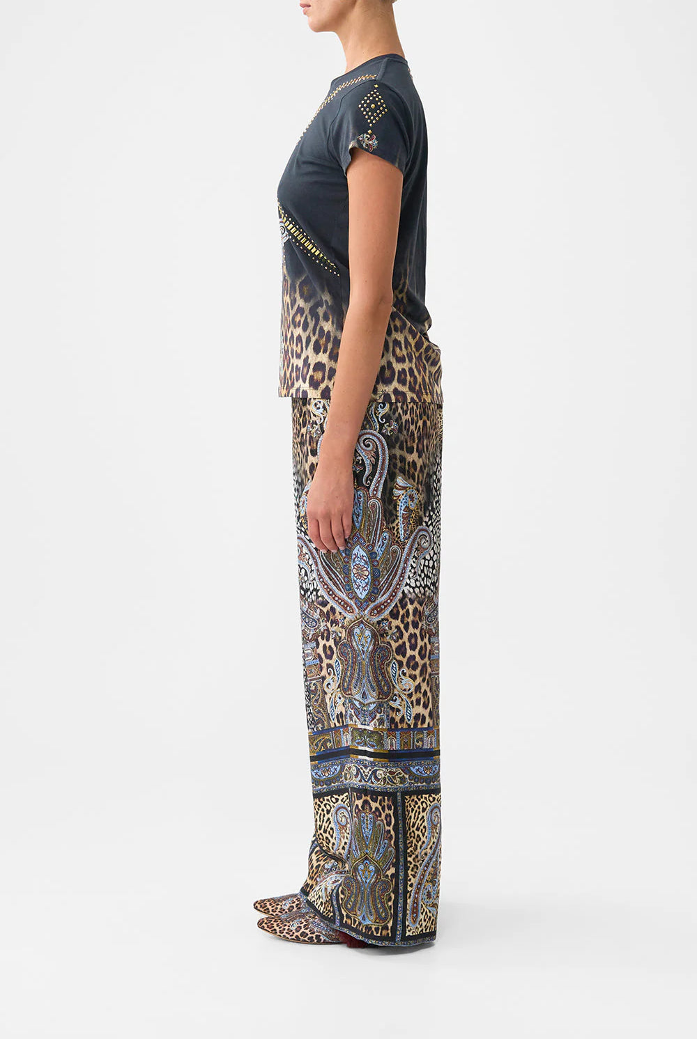 Slim Fit Round Neck Tee - Istanbul Animalia by Camilla — view 3