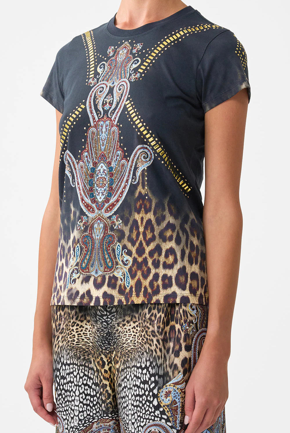 Slim Fit Round Neck Tee - Istanbul Animalia by Camilla | 25 South Boutiques