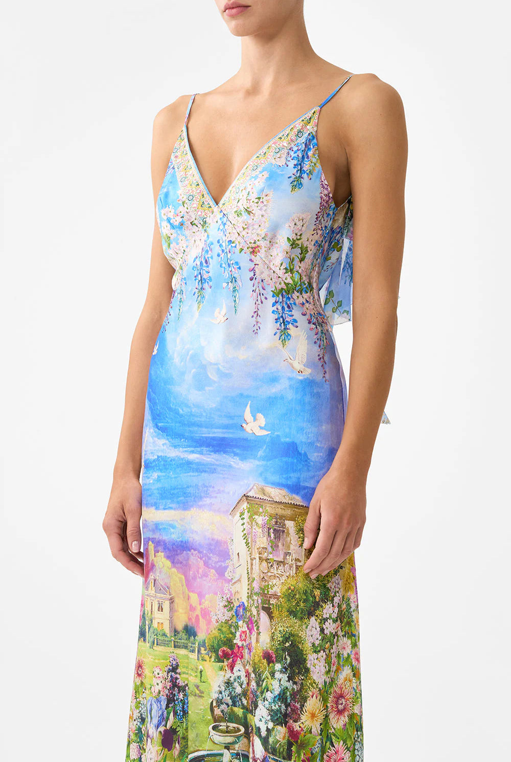 V Neck Back Frill Bias Slip Dress - Navàs Nouveau by Camilla — alternate view