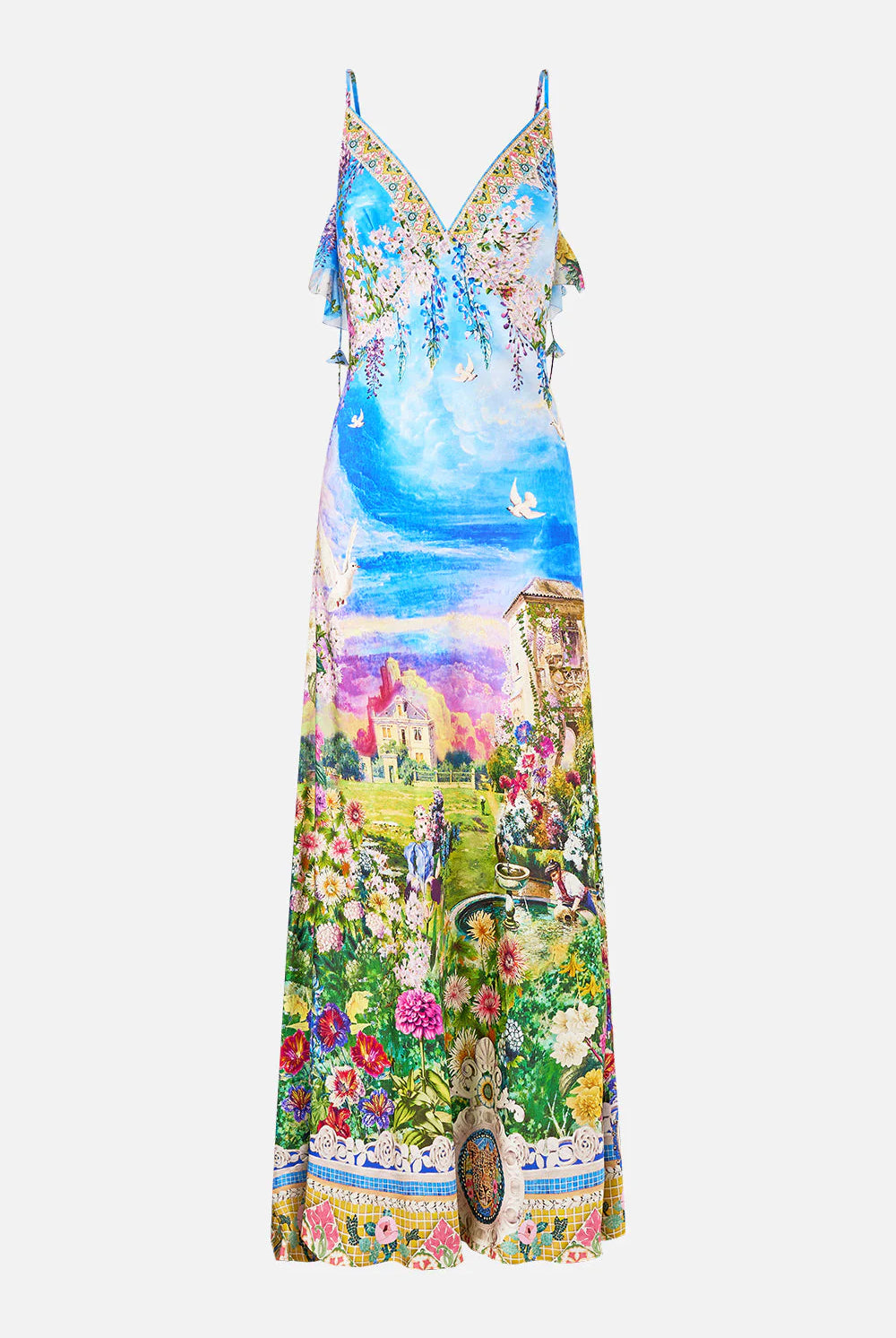 V Neck Back Frill Bias Slip Dress - Navàs Nouveau by Camilla — view 5