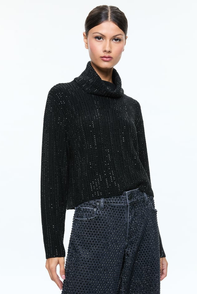 Corin Stone Pullover - Black by Alice & Olivia | 25 South Boutiques