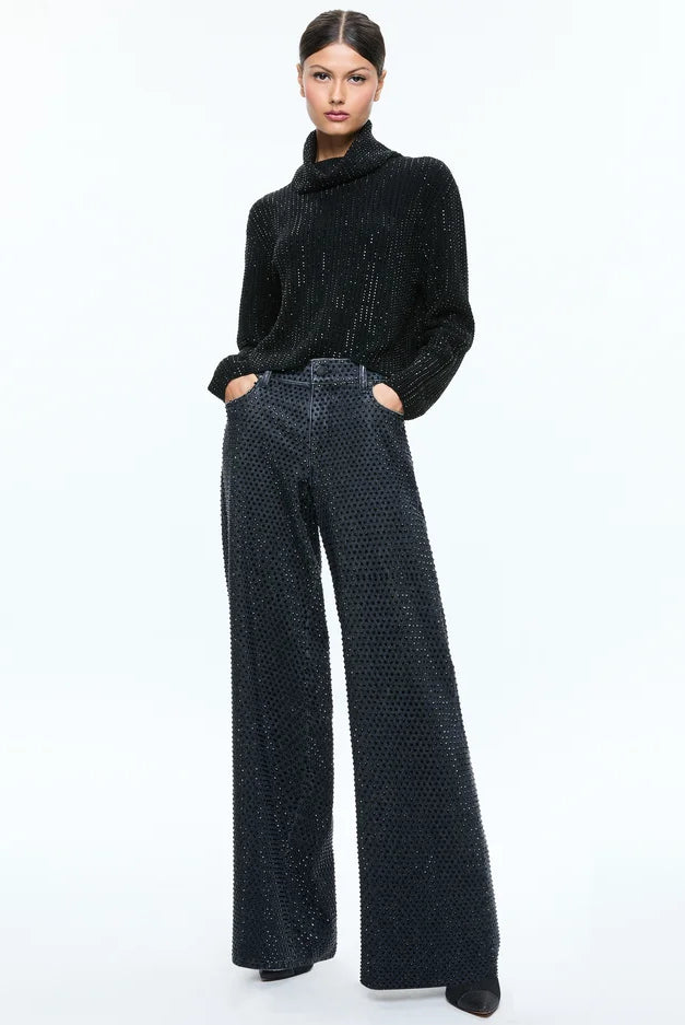 Corin Stone Pullover - Black by Alice & Olivia — alternate view