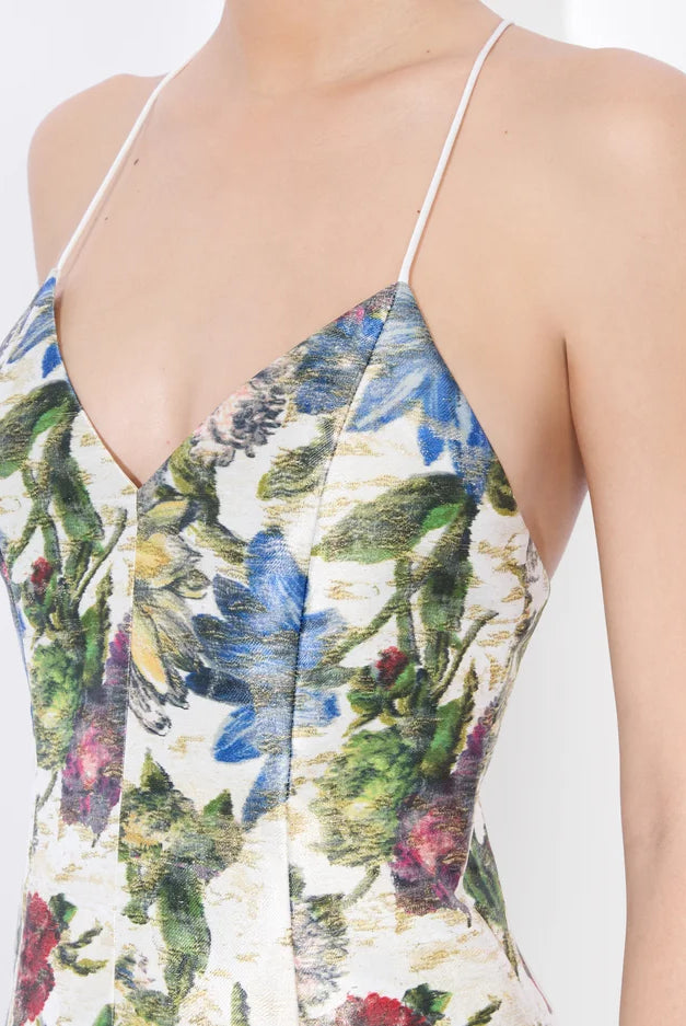 Tayla Mini Dress - Off White Multi by Alice & Olivia — view 3