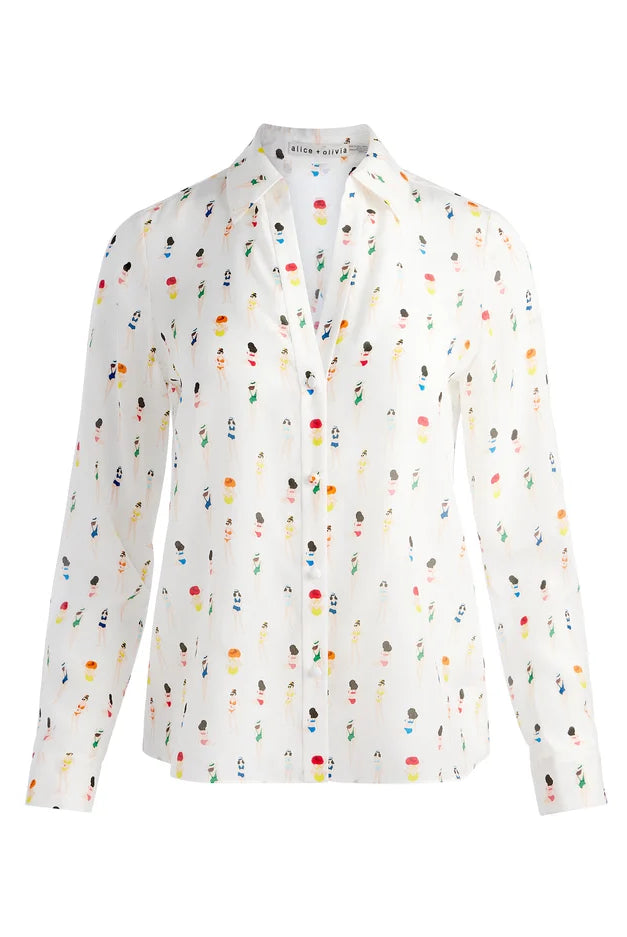 Eloise Button Down - Beach Club by Alice & Olivia — view 5