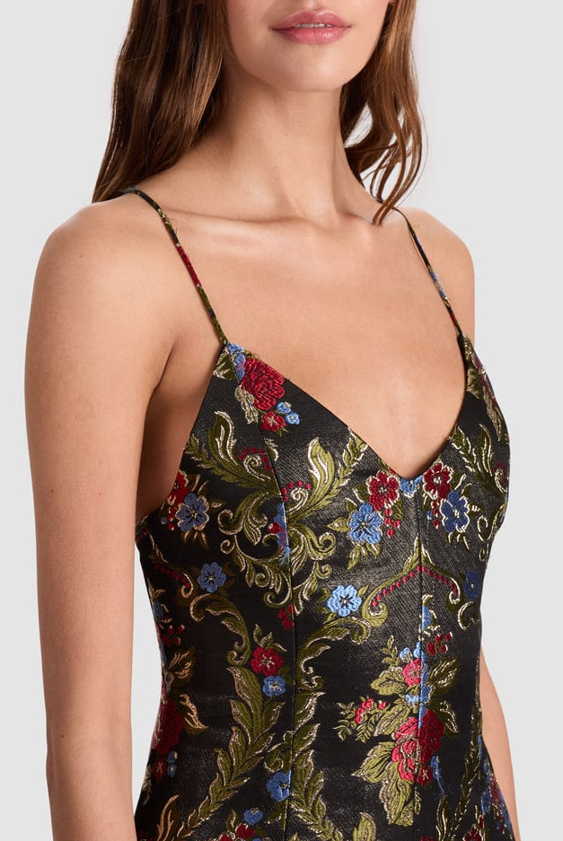 Tayla Mini Dress - Black Multi by Alice & Olivia — view 3