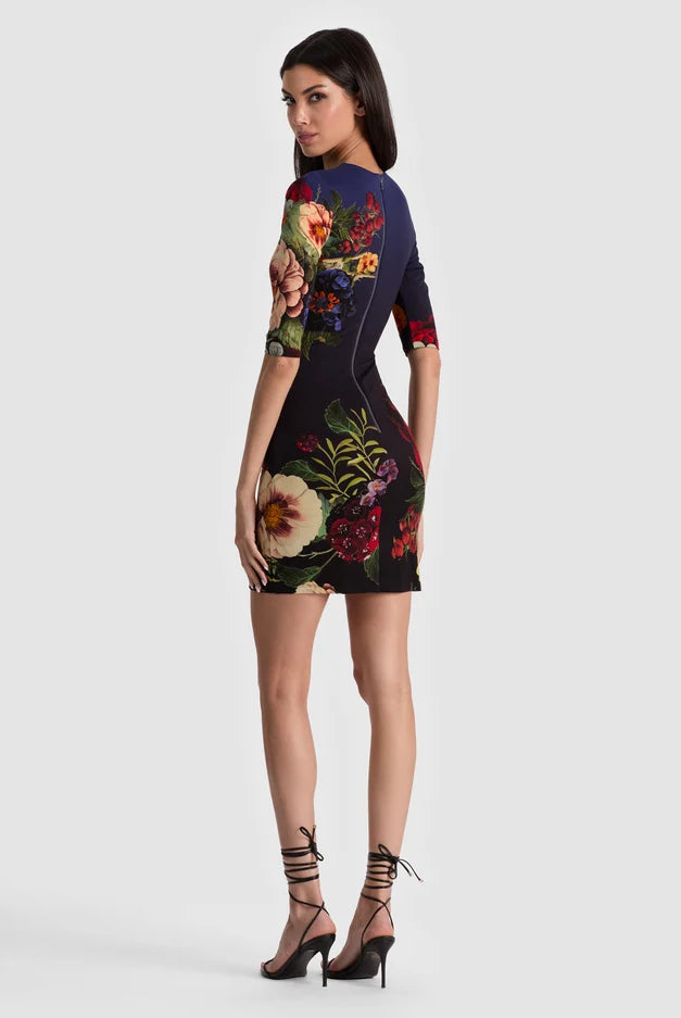 Delora Mini Dress - Magic Garden Gradient by Alice & Olivia — view 4