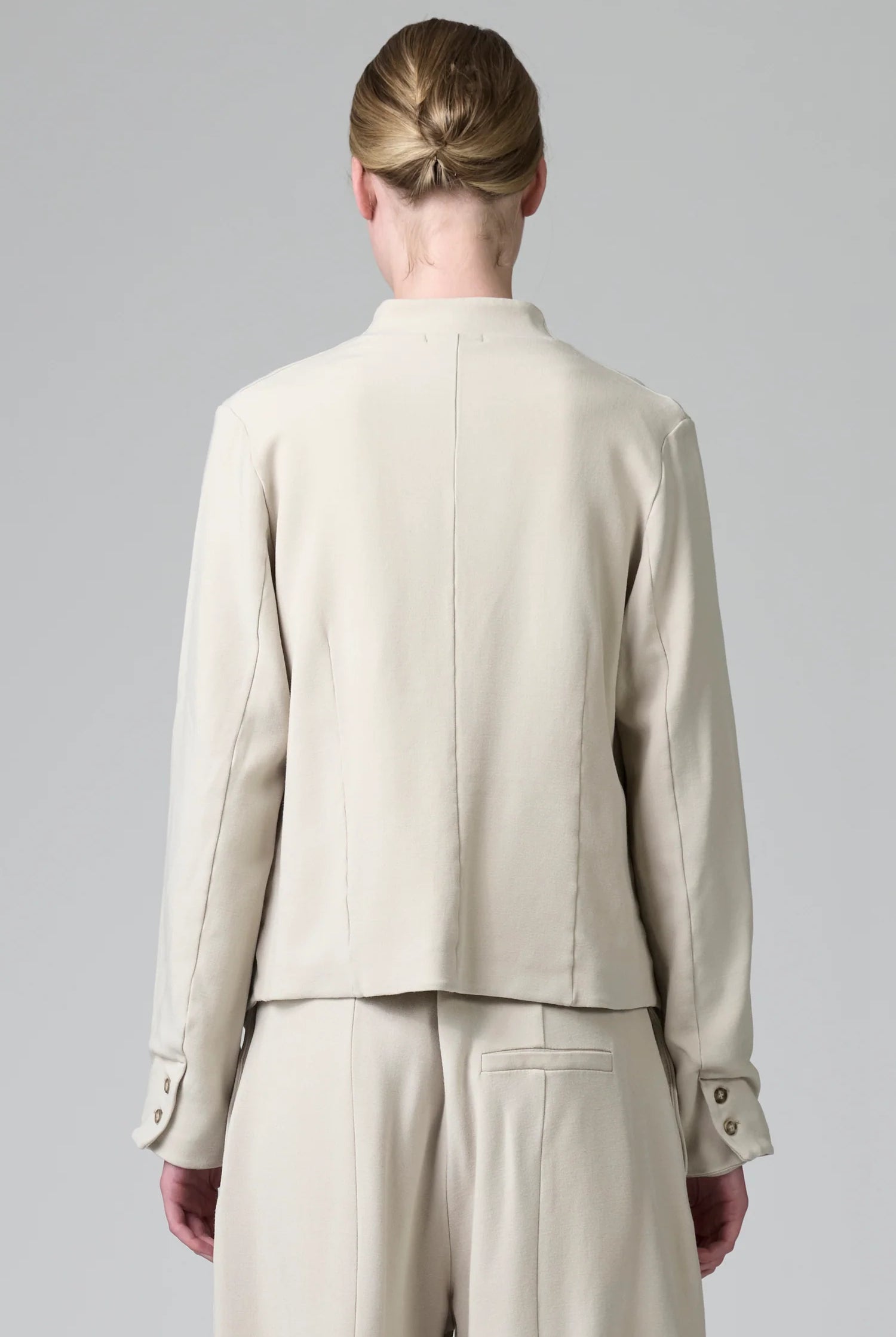 Stretch Wool Shaped Jacket - Chalk by Transit Par-Such — view 3