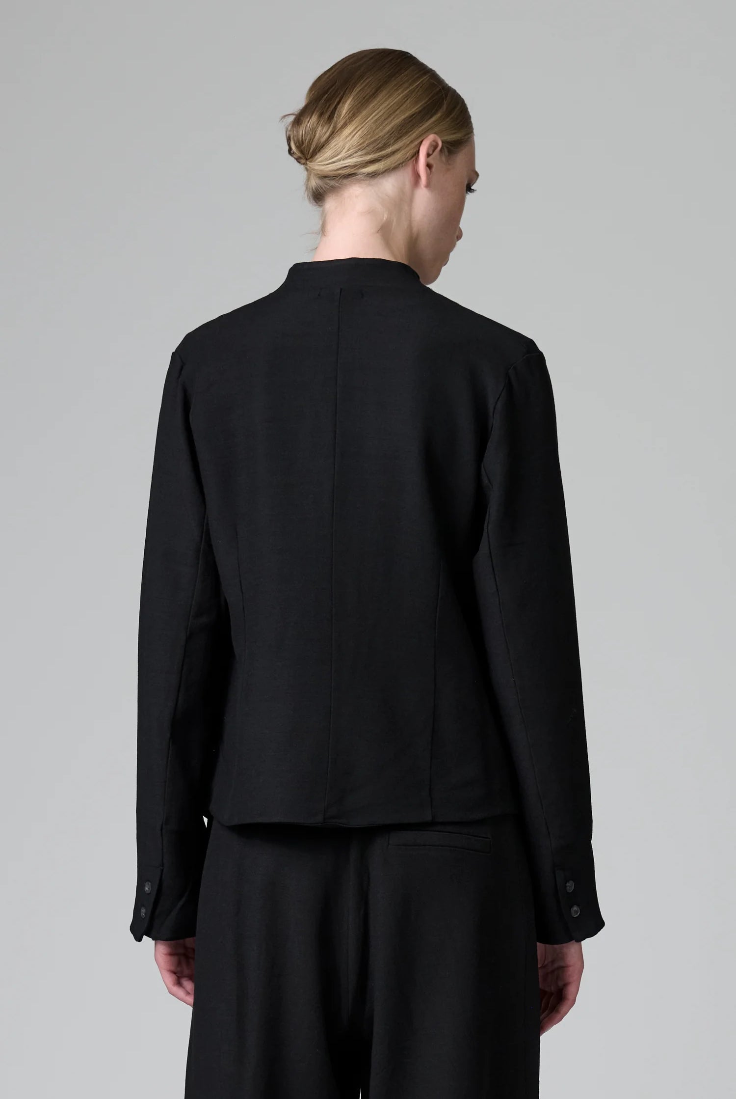 Stretch Wool Shaped Jacket - Black by Transit Par-Such — view 3