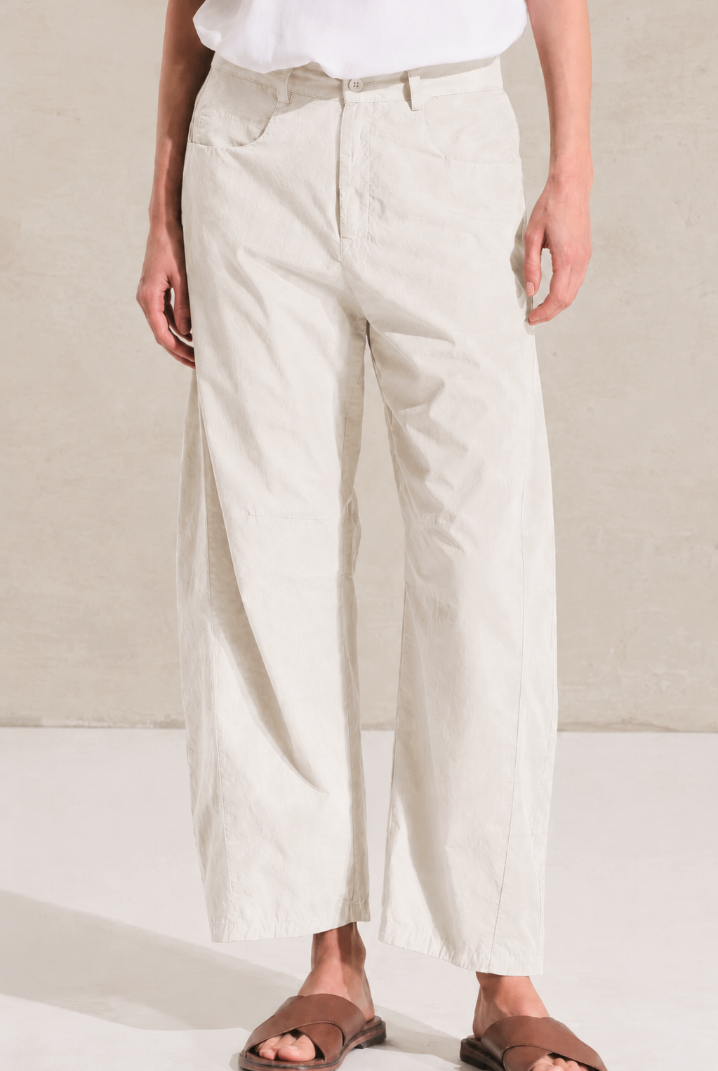 Cotton 5-pocket Balloon Trousers - Sand by Transit Par-Such — alternate view