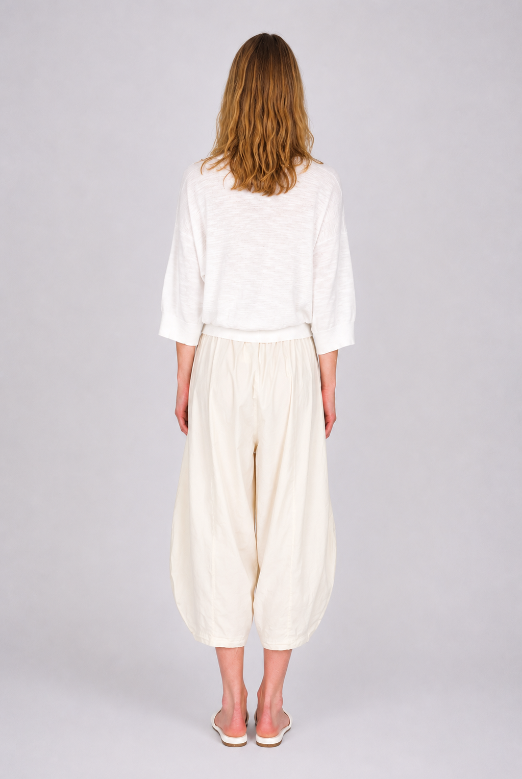 Short Sleeve Zip Cardigan - White by Transit Par-Such — view 3