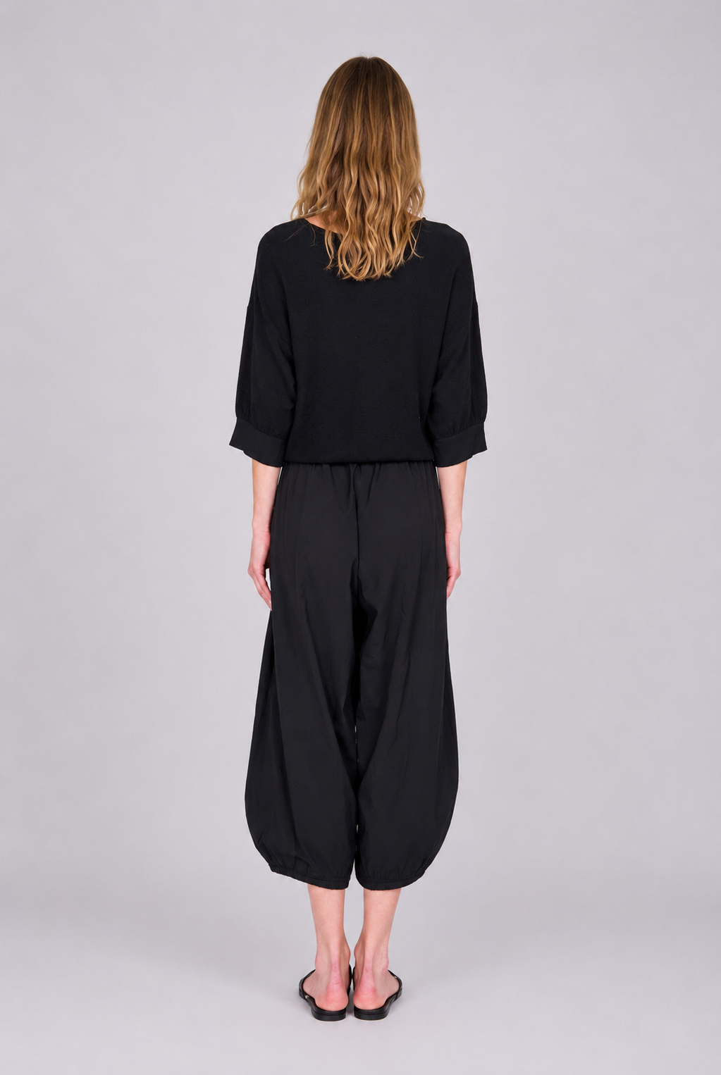 Short Sleeve Zip Cardigan - Black by Transit Par-Such — view 3