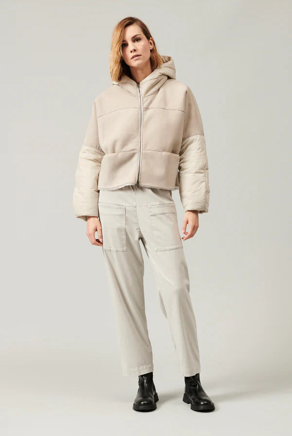 Zip Up Padded Sheepskin Jacket - Sand by Transit Par-Such — view 6