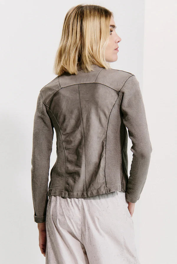 Slim Fit Zipped Short Jacket - Grey by Transit Par-Such — view 4