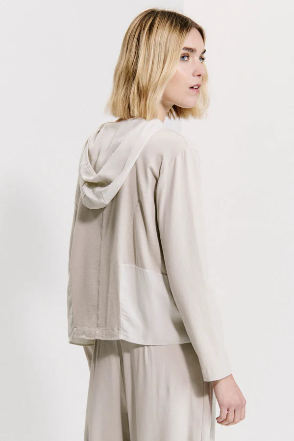 Comfort Fit Hooded Zip Jacket - Sand by Transit Par-Such — alternate view