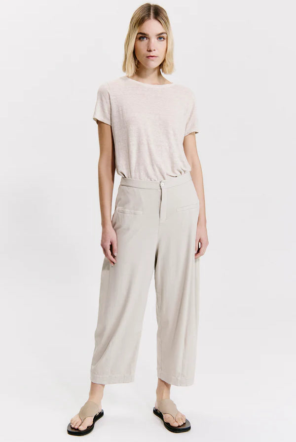 Comfort Fit Stretch Cotton Trousers - Sand by Transit Par-Such | 25 South Boutiques