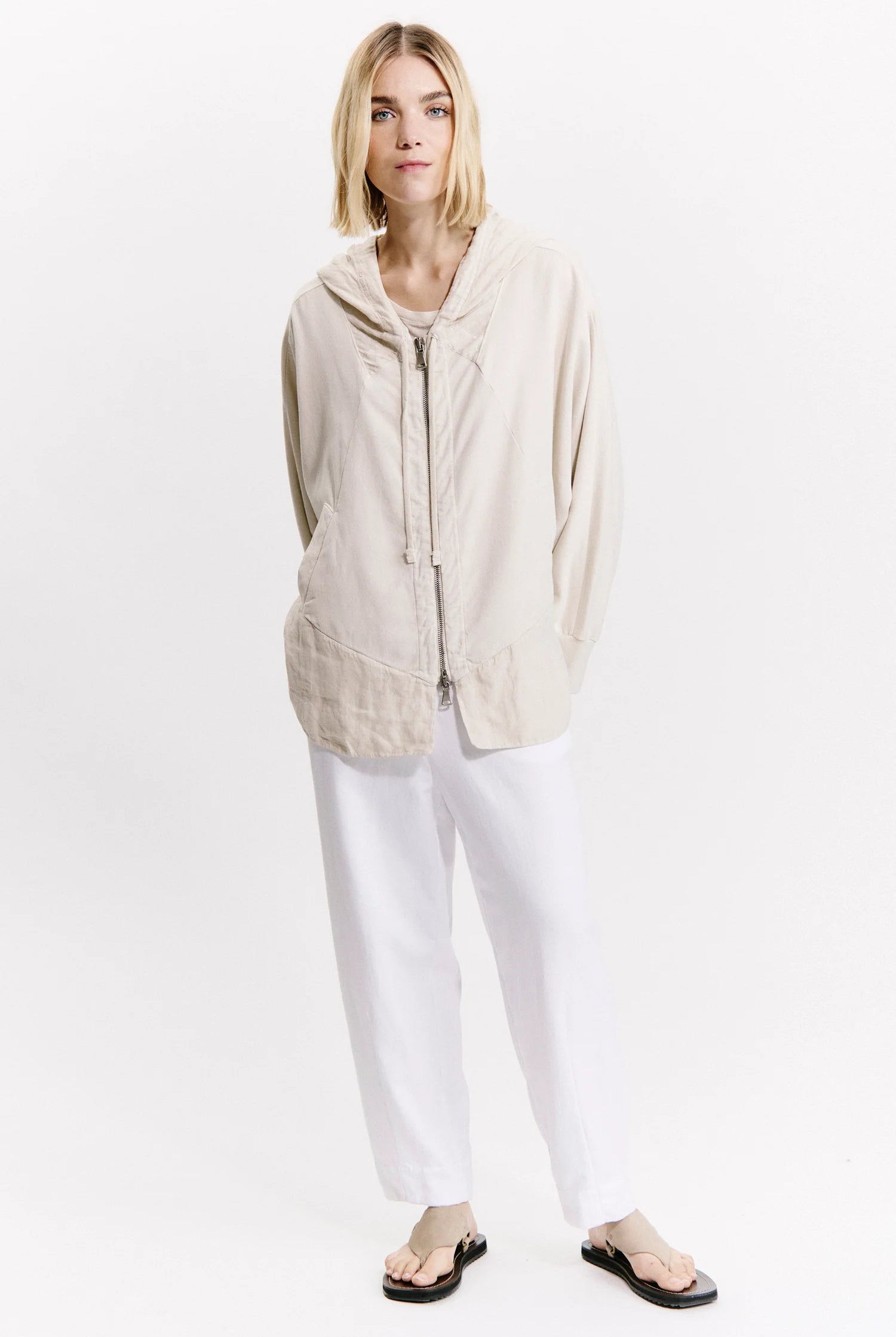 Oversized Zip Hoodie - Sand by Transit Par-Such — view 4
